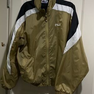 vintage beige Fila windbreaker